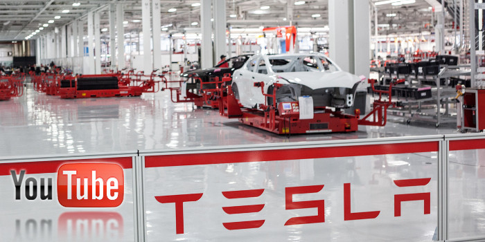 Производство электромобилей - завод Tesla 