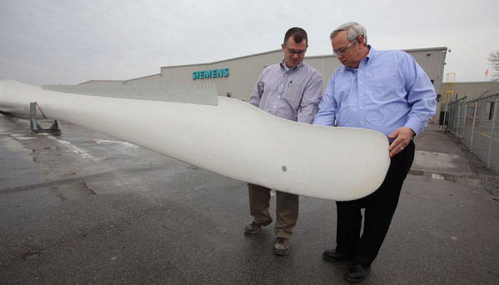Лопасти для ветряков от Siemens позволят повысить эффективность
